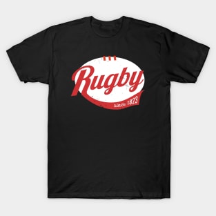 Cool rugby logo type distressed T-Shirt